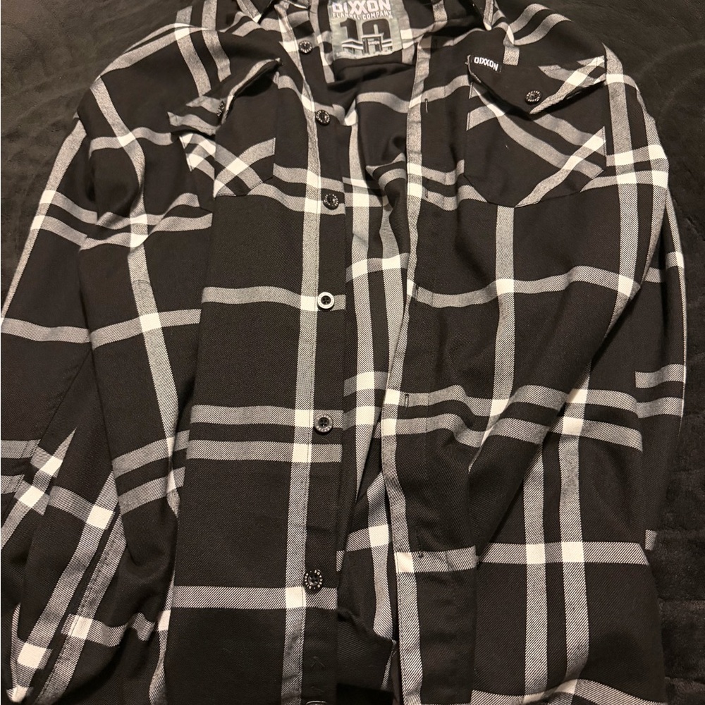 DIXXON Black and White Checkered Men's Shirt